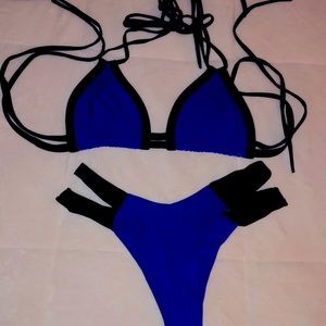 Deep royal blue/black Montce Swim bikini M